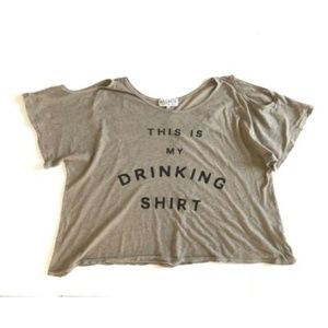 WILDFOX This Is My Drinking Shirt Cold Shoulder